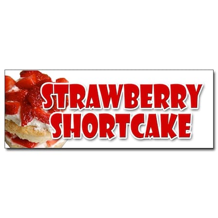 Amistad 24 in. Strawberry Shortcake Decal Sticker - Bakery Cake Cookies Pastry Bread Baker Funnel AM3962345